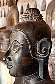 Vientiane, Laos - Wat Si Saket, The gallery around the sim houses thousands of Buddha statues in various mudras, dating  from the 16th century. 